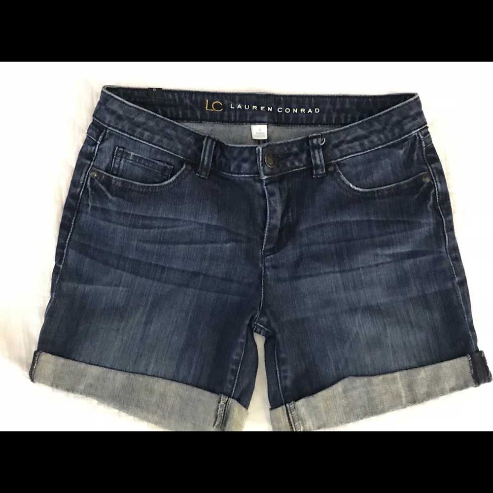 LC. Lauren Conrad denim shorts.
